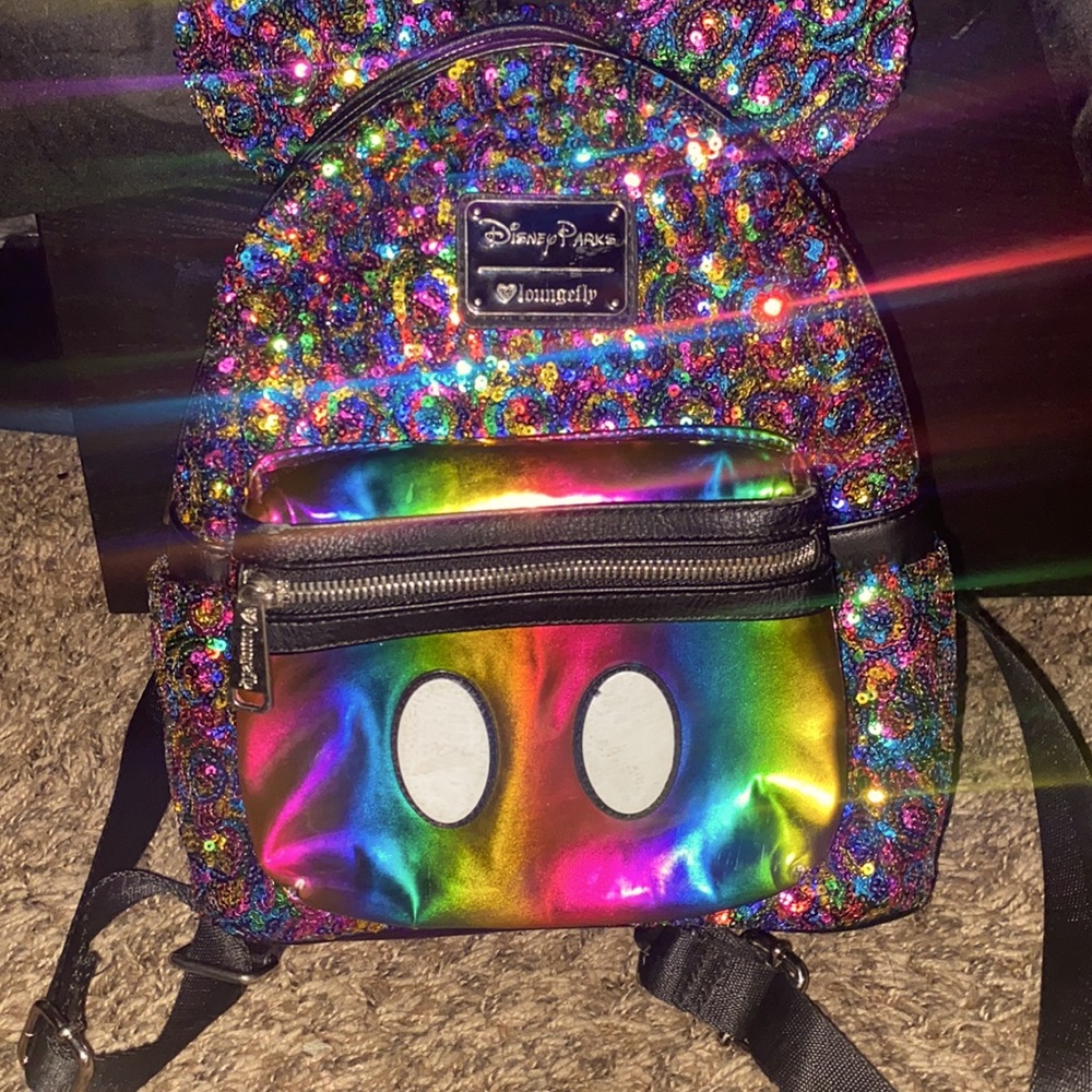 Mickey/Minnie mouseSequin Loungefly Mini Backpack